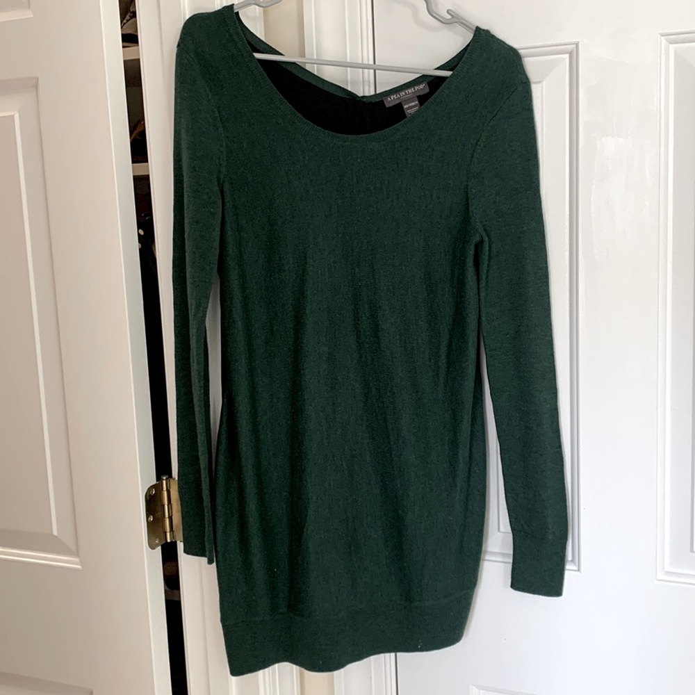 Pea in the Pod hunter green maternity sweater